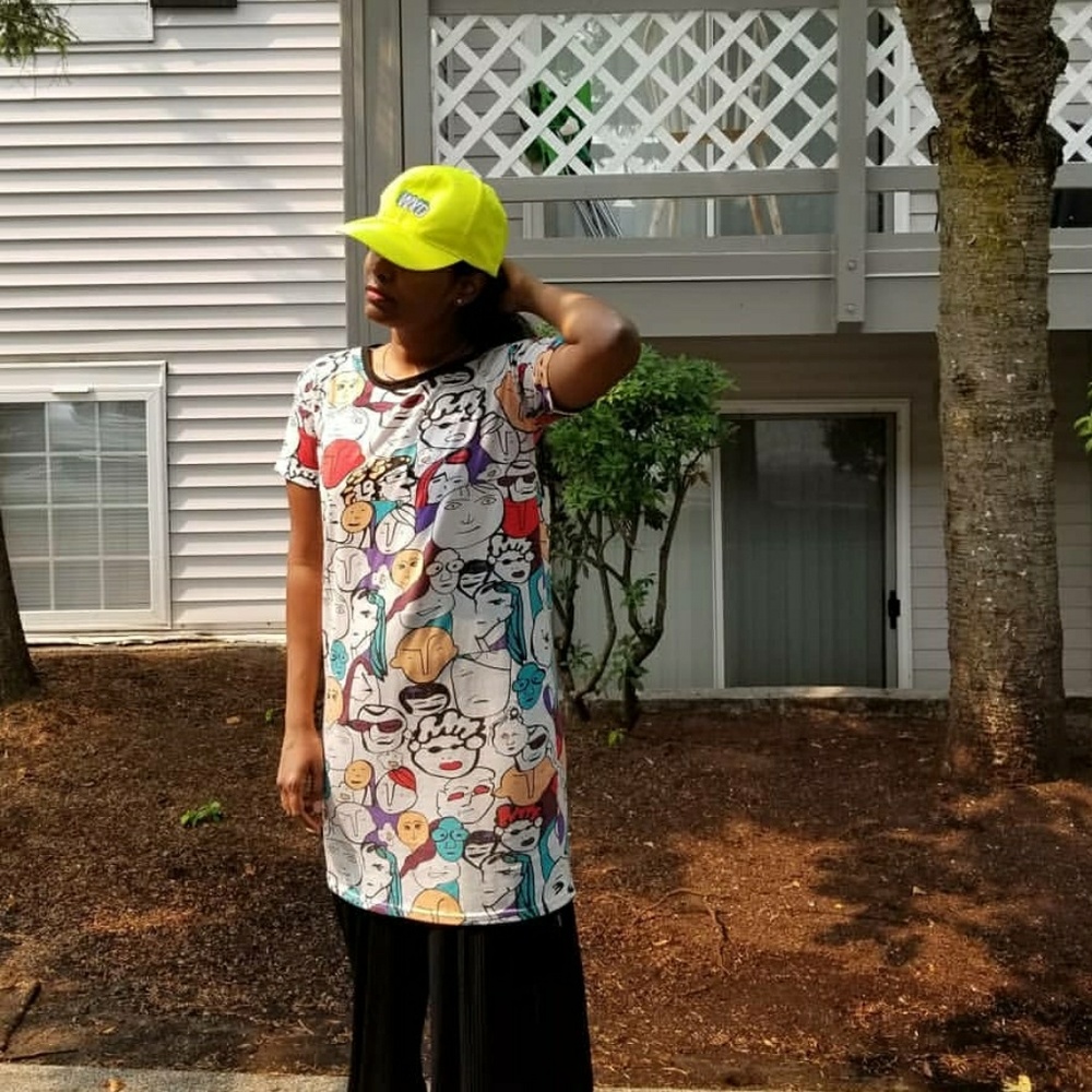 Funky Unique multicolor printed comic dress